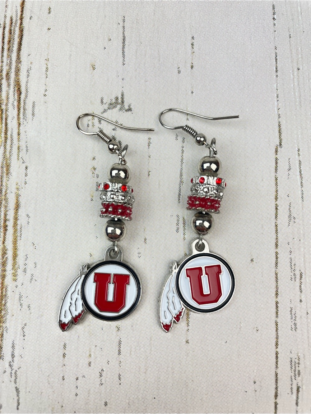University‎ of Utah Utes Hanging Earrings